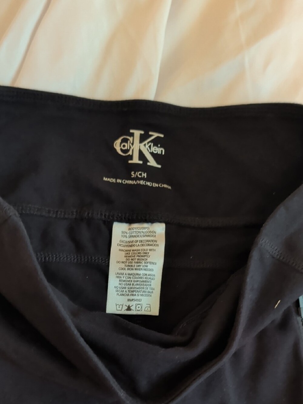 Calvin Klein Black Waistband Leggings With Pockets Small - Picture 3 of 5